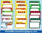 Sale Signs made easy laser printer Sale Signs for retail stores PC printable card colorful EZP100 software Retail Stores yz fz signs 1up 2up 4up 8up5